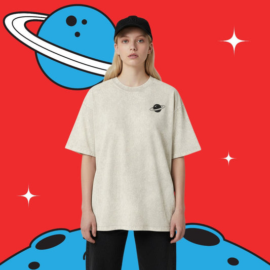 Space Cat Tee - Cream